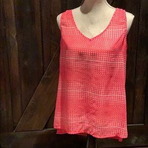 Gap red and white lightweight flowy top